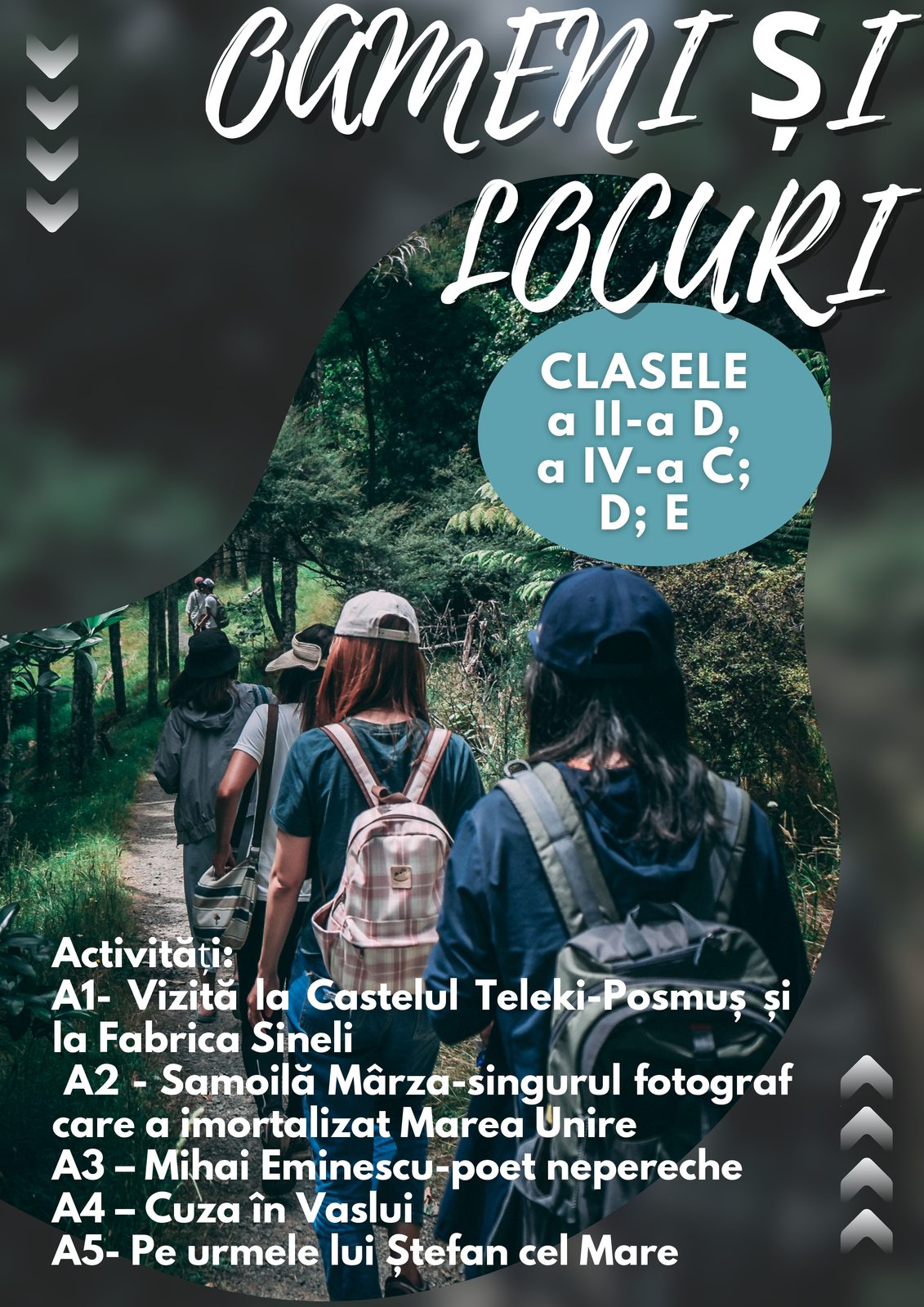 Afișul proiectului „Oameni și locuri”