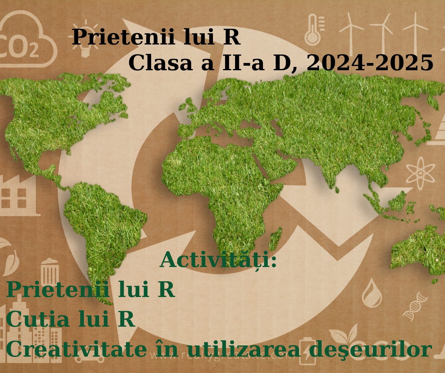 Afișul proiectului de mediu „Prietenii lui R”