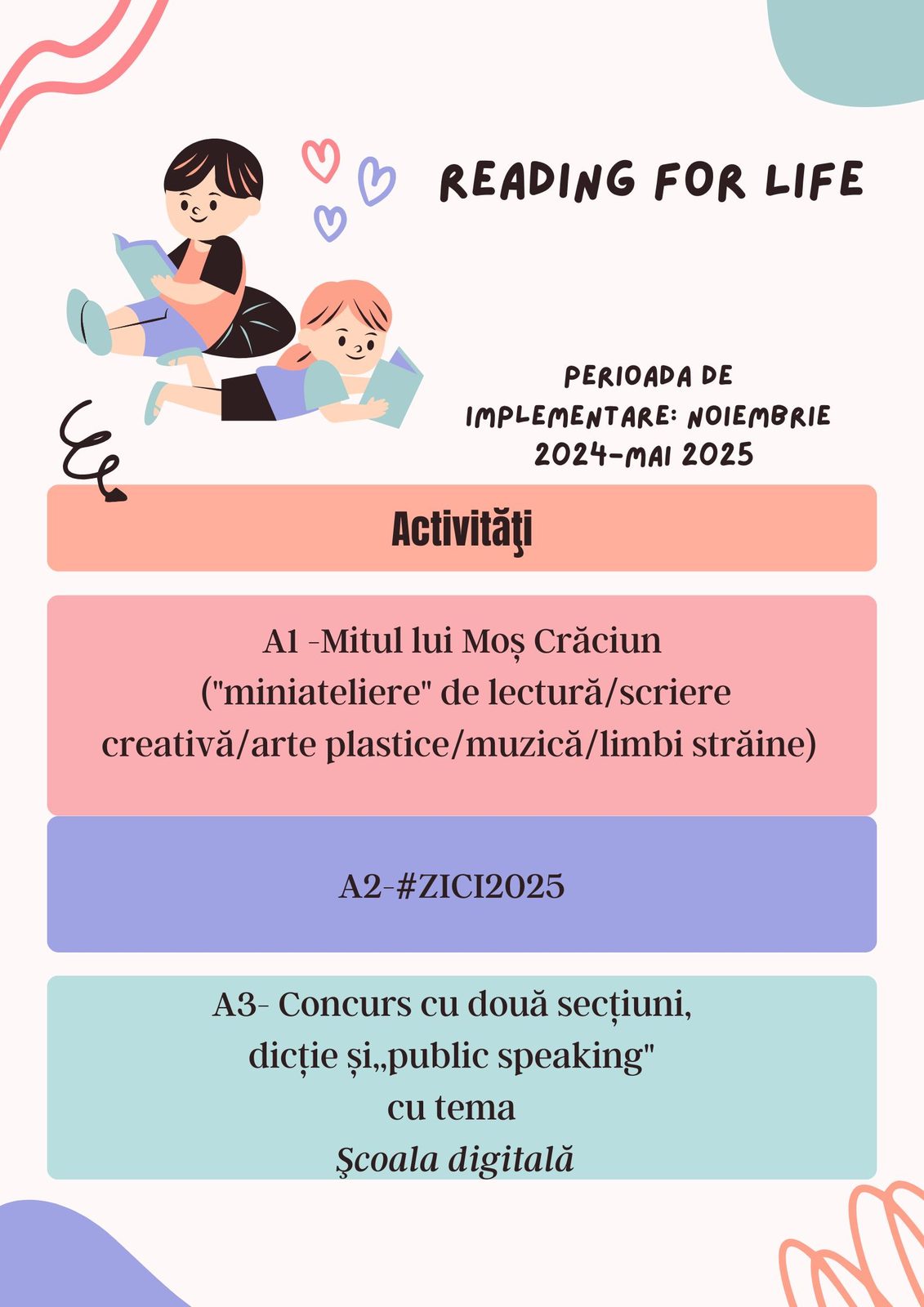 Afișul proiectului „Reading for Life”, ediția 2024