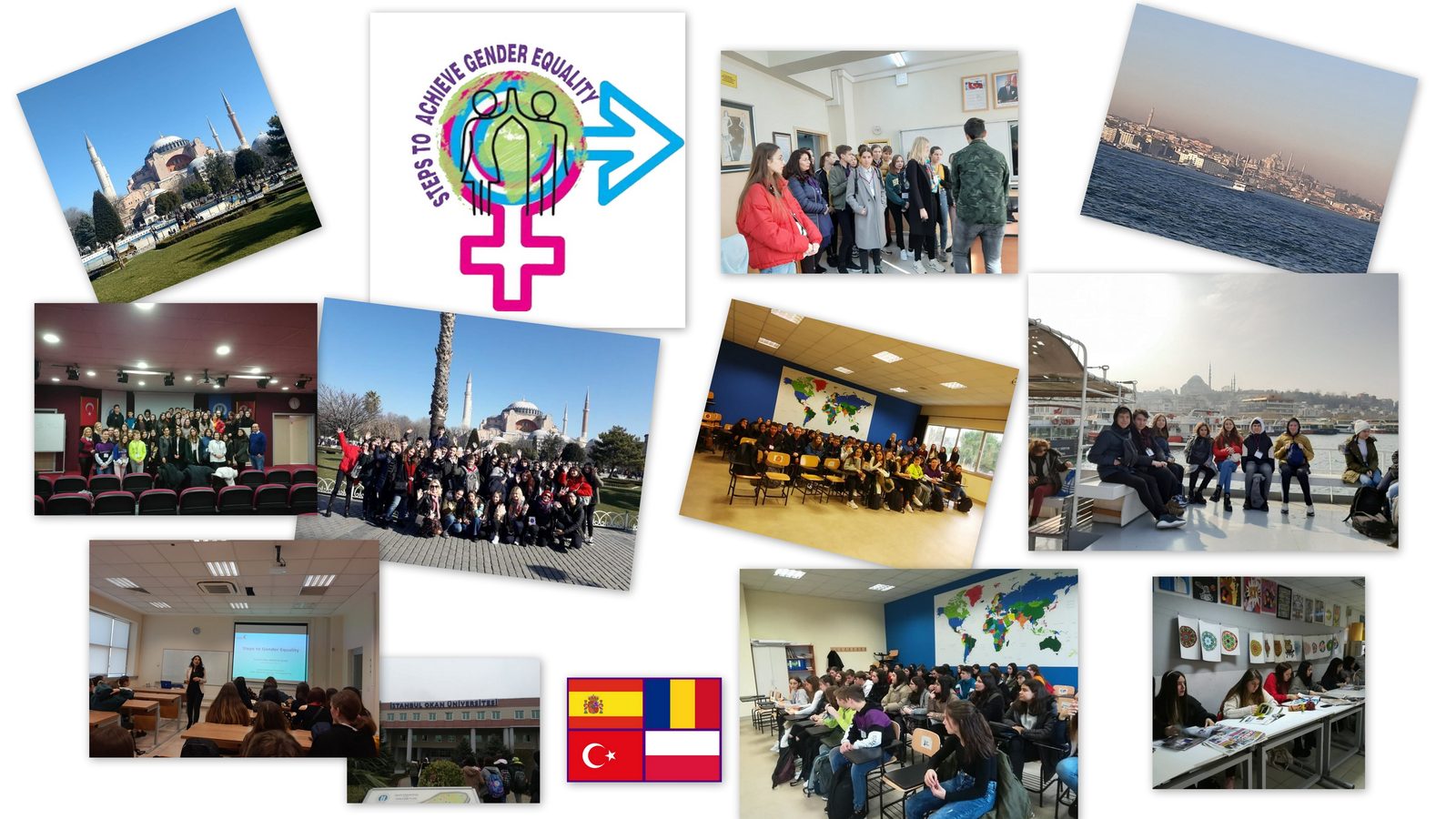 Afișul proiectului Erasmus+ STAGE – Steps to Achieve Gender Equality