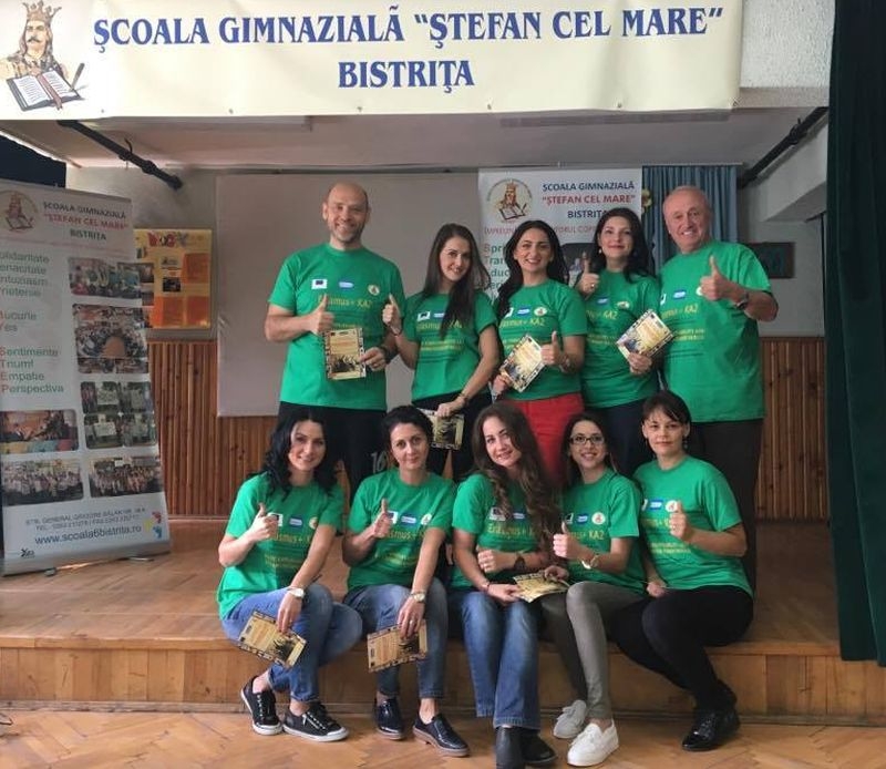 Logoul proiectului Erasmus+ BEES realizat de Școala Gimnazială „Ștefan cel Mare”