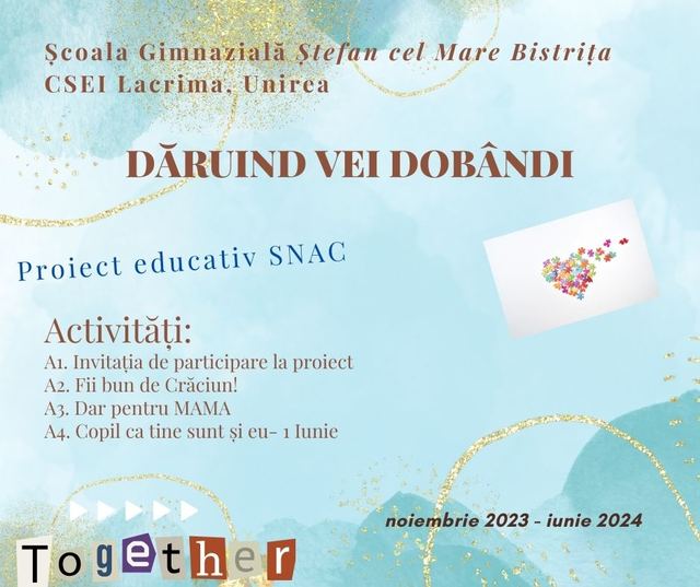 Proiecte educative — DĂRUIND VEI DOBÂNDI (fotografia 5 din 23)