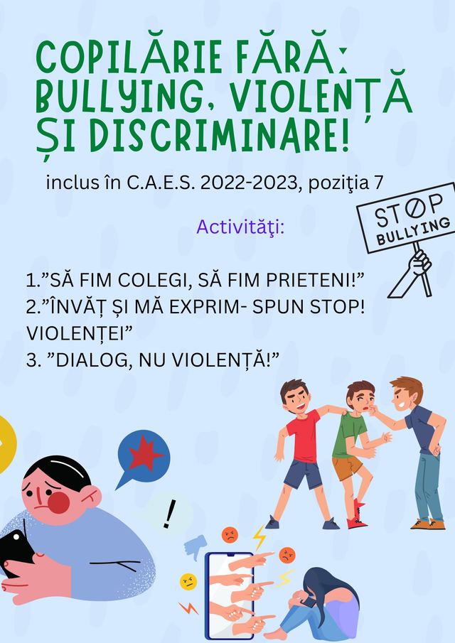 Proiecte educative — Red and Blue Stop Sign Anti bullying Poster (fotografia 17 din 23)